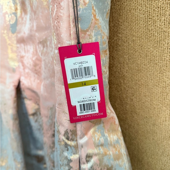 NWT Vince Camuto Jacquered Sleeveless Fit and Flare Dress size 14 - Picture 5 of 12